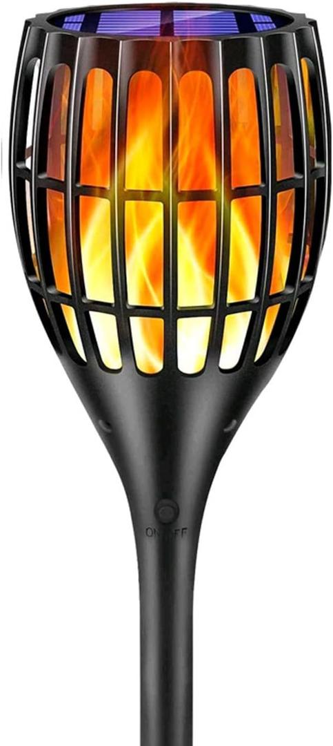 Buachois Solar Torch Lights,Solar Lights Outdoor with Flickering Flame Warm Waterproof Solar Powered Outdoor Lights Flame Torches for Outside Decor Patio Pathway Garden Yard