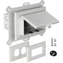 Recessed Outlet Box, DBHS1W-1 Low Profile Electrical Outlet Boxes, Wall Plate Kit for New Vinyl Siding, Enclosed Weatherproof Pack with Duplex & Decorator Style Covers, 1-Gang, Horizontal, White