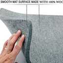 Wool Pressing Mat Set (Deluxe 2 Pack) Includes 24 x17 and 10 x 10 mats with Quilting Supplies in Pouch, 100% Pure New Zealand Wool, 2 Wool Pressing Mats Comes with Large Size & Portable Size (2 Mats)