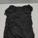 BEAGIMEG Women's Sexy Ruched Sleeveless Deep V Elegant Cocktail Evening Party Maxi Dress (Large, Black)