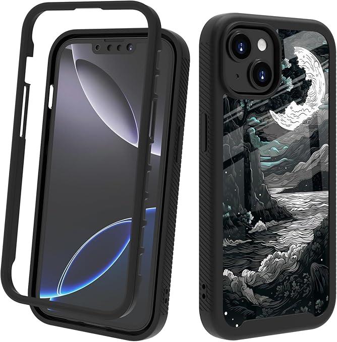 POCOOA Compatible with iPhone 14 / iPhone 13 Case – Rugged Full-Body Protective Cover for Women Girls Dual Layer Shockproof Bumper, Heavy-Duty Phone Case