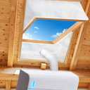 Portable Air Conditioner Window Seal Kit, Waterproof Window Seal with Zip Fits All Mobile Air Conditioners No Drilling Required, Easy to Install (190 * 2)