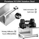 Tindbea Toilet Paper Holder with Phone Shelf, Adhesive or Screw Wall Mount Toilet Tissue Roll Holder, Rustproof & Multifunctional Stainless Steel Bathroom Storage Dispenser (Brushed Nickel)