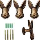 Coat Hooks, Animal Hook, Decorative Wall Hooks Rack Hangers for Hanging Hats Jacket Bags Closets Towels Keys Kitchen Wall Hangers, 4 Pieces