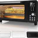 Nuwave Bravo Pro Convection Air Fryer Toaster Oven Combo, 2025 New and Improved, 10-in-1, 50-450F Temp Controls, Quick & Even Crisp Technology, 21Qt Capacity, Black, PFAS Free