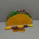Sratte Taco Piata Set Mexican Birthday Party Decorations Cinco De Mayo Fiesta Theme Taco Pinata with Plastic Stick and Blindfold for Mexican Themed Party Supplies Favors, 15 x 8 x 3 Inches