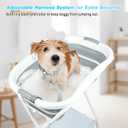 FHTONGE Elevated Dog Bathtub Grooming Station with Drain Adjustable Collar, 2 in 1 Collapsible Dogs Beautify Bathtub Portable Pet Washing Station, Pet Tub for Small Medium Dog Cat Shower Hairdressing