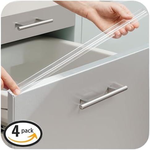 Cabinet Protectors for Kitchen Cabinets, Cabinet Door Protector Garbage Drawer Protector Edge Guard, Plastic Slip on Protectors for Cabinets 3/4" Thick, 18" Length