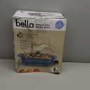 bella Make & Take Electric Skillet, Fits-anywhere kitchenware, EverGood Ceramic Coating, Adjustable Temperature & Dishwasher-Safe Tempered Glass Lid, Cast Aluminum Base, 1200 Watt, Surf