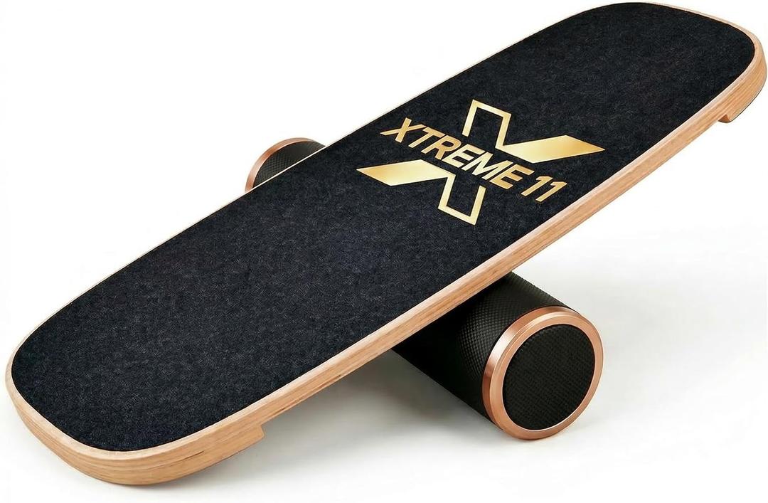 Wooden Balance Board Trainer for Adults Core Strength & Stability Trainer for Surf, Skateboard & Snowboard Training Non-Slip Balance Board for Home Gym Fitness