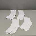 Hanes Uniform, Plain White, Knit Crew Socks for Girls, 10-Pairs (Medium)