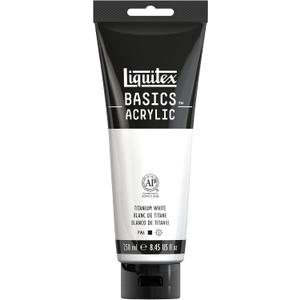 Liquitex BASICS Acrylic Paint, 250ml (8.5-oz) Tube, Titanium White, 8.45 Fl Oz