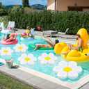 4 Pcs Inflatable Daisy Decorations Flower Pool Floats 20 Inches Inflatable Daisy Blow Up Flowes for Wedding Holiday Birthday Baby Shower Bachelor Party Supplies