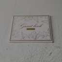8x10 Inch Wedding Guest Book with 120 Blank & Lined Pages, PU Leather Gold Foiled Cover, Section Sewn Hardbound, Black