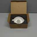 Ceramic Lemon Juicer Reamer Manual Citrus Lime Hand Squeezer Bowl with Handle and Pour Spout, Handheld, Easy to Use and Clean (White)