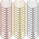 Hicarer 45 Pieces Bracelet Chains with OT Toggle Clasp Stainless Steel Bracelet Link Chains DIY Jewelry Making Supplies for Women Jewelry Crafts(Silver, Gold, Rose Gold)