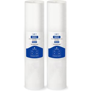 Whole House 5 Micron 20" x 4.5" Spun Polypropylene Sediment Water Filter Cartridge Replacement for DGD-5005-20, FP25B, 155358-43, SDC-45-2005, P5-20BB, FPMB-BB5-20, SP-DD-5005-20BB (Pack of 2)