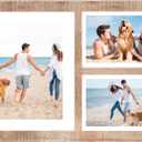 YESKAY Collage Picture Frame for 8x10 and 2 5x7 Pictures Display,3 Opening Family Photo Frames with Tempered Glass Wall Decor(Rustic Brown_1 Pack)