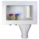 Water-Tite 87355 Right-Hand Drain Wide-Mouth Washing Machine Outlet Box - Quarter-Turn Brass Valves, 1/2-Inch CPVC Connection, White Plastic
