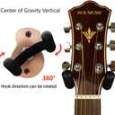 Wall Guitar Hanger 2 Pack Ajustable Guitar Holder Secure and Stylish for Acoustic Electric Bass Guitar Wall Mount Metal Holder(2 Pack-Red Bronze)