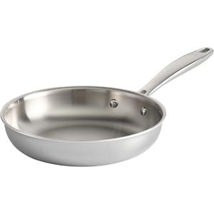 Tramontina Signature Tri-Ply Clad Stainless Steel 8-Inch Small Frying Pan, Induction-Ready Skillet, Dishwasher-Safe, NSF-Certified, Made in Brazil