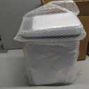 Bathroom Garbage Can with Lid, 2.6 Gallon Diaper Trash Can, Automatic Trash Cans Touchless, Slim Waterproof Smart Commercial Trash Can for Bedroom, Bathroom, Office, Living Room, Toilet, RV (A-Basic Battery Supply-White)