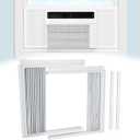 Air Jade Window Air Conditioner Side Panels, AC Side Panels with Frame for Most 5,000 Btu Window Units, Room Air Conditioner Accordion Filler Curtain Replacement Kit