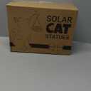 Solar Cat Garden Statue Outdoor Decor Cat Figurine with Butterfly Clearance Welcome Sign for Yard Lawn Ornaments Porch Patio Balcony Housewarming Unique Birthday Gifts for Grandma Mom Women