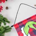 Christmas Decorations Merry Christmas Banner with 2 Pcs Bell Pendants, Xmas Porch Door Welcome Sign, Indoor Outdoor Wall Hanging Decor for Home Party Holiday Supplies