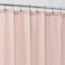 ALYVIA SPRING Pink Shower Curtain Liner Fabric with 3 Magnets - Waterproof Soft Hotel Quality Cloth Shower Curtain for Bathroom, Light-Weight & Machine Washable - Standard Size 72x72, Blush Pink