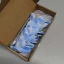 Birthday Gifts for Women 10pcs Gradient Light Blue Flowers PU Real Touch Flowers Hawaiian Plumeria Frangipani Artificial Flowers for DIY Birthday Gifts Wedding Gifts Home Decor Table Centerpiece (820)