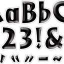 Barker Creek 2" Letter Pop-Outs 2-Pack, Black Tie Affair, Jazz Up Your Bulletin Boards with These Colorful Letters, 1352 Upper and Lowercase Letters, Numbers & Punctuation Marks, 2" (3654)