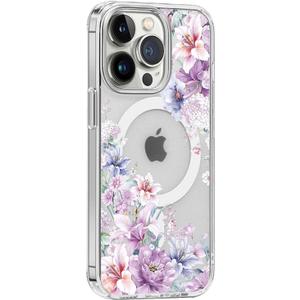 for iPhone 12/12 Pro Cute Magsafe Case, Floral Slim Shockproof Protective Hard PC+TPU Bumper Flower Women Cover Magnetic case (iPhone 12/12 Pro Case, Flower 5)