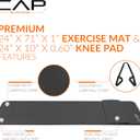 CAP Barbell 1/2-Inch High Density Exercise Yoga Mat with Strap | Multiple Options