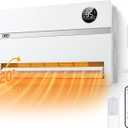 DREO Wall Heater for Bathroom, Smart Space Heaters with ALCI Plug, 1500W, 120 Vertical Oscillation, Adjustable Thermostat, 24H Timer, Easy Installation Electric Heater for Indoor use, Bedroom, Office (White)