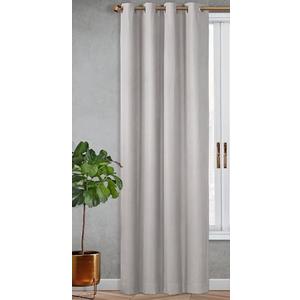 SUN+BLK Nantes Luxury Insulated Total Blackout Grommet Single Curtain Panel, Noise Reducing, Light Blocking,  52 in x 63 in( Pack of 1)
