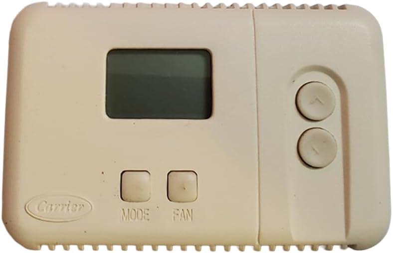 Carrier TSTATCCBAC01-B Thermostat  Non-Programmable Heat/Cool Control (062 Variant) with Remote Temperature Sensor  Builders Series, White