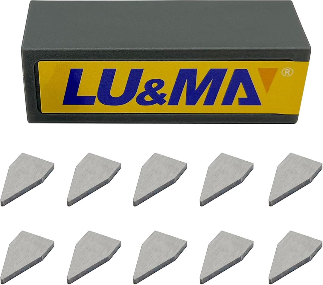 Carbide Knife Sharpener Blades, 10 Pieces Reversible Replacement Blades, for Industrial and DIYers by LU&MN
