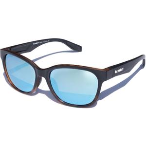 Floating Polarized Sunglasses, Water Sports Sunglasses for Men and Women (Black Gradient Tortoise Frame/Ice Blue Mirrored Lens)