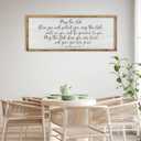 ZZJJHYWGQ Christian Wall Decor Numbers 6:24-26 Bible Verse Catholic Sign 32"×12" for Living Room Religious Scripture Art Christ Jesus Family Large Wooden Framed Home Hanging (Wood)