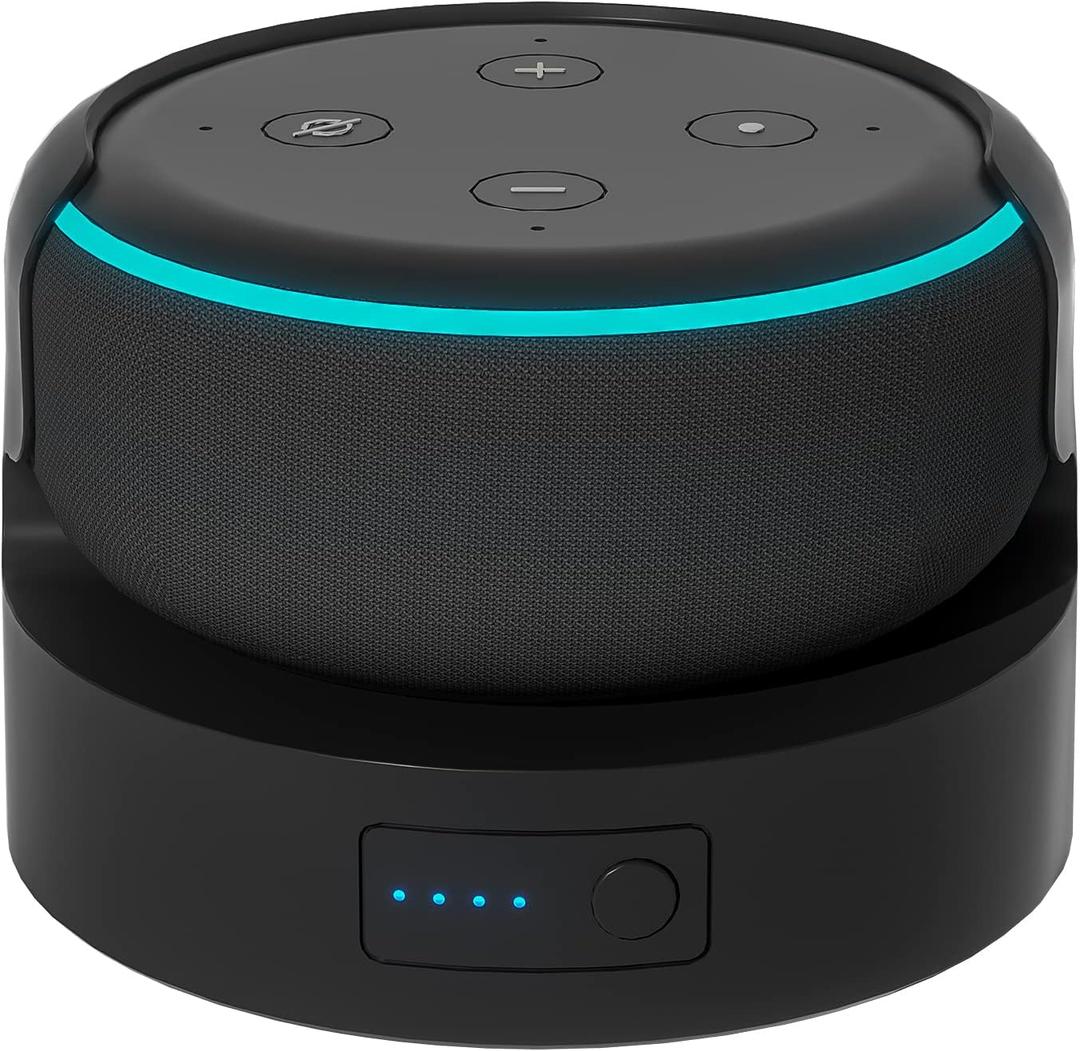 Echo Dot 3 Battery Base, Portable Dot 3rd Gen &Mini 2 Battery Base, 5200 mAh 8 Hours Work Time, BlackNot Include Speaker (black5)