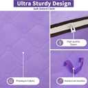 90L Clothes Blanket Storage Bags, 6 Pack Under Bed Storage Bins with Lids, Foldable Closet Organizer with Reinforced Handles for Clothing, Blanket, Comforters, Bed Sheets, Pillows and Toys, Purple