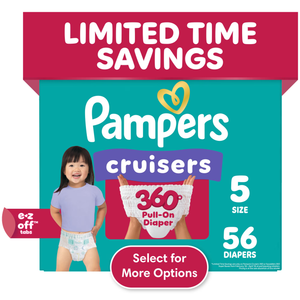 Pampers Cruisers 360 Baby Diapers 360 Size 5, 56 Count 
