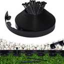 Landscape Edging Border 60 FT 2 Inch Tall with 120 Spikes, Plastic Edging for Landscaping, Garden Edging Border， Flower Bed, Paver and Lawn Edging Border, Black