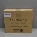 TECHLONG Flickering Flameless Candles with 3D Moving Flame Set of 3(H 5" 6" 7" x D 3"), Last 1000+ Hours Battery Operated Candles with Remote Timer, Ivory Real Wax Electric LED Pillar Candles