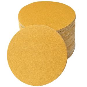 6-Inch No-Hole Hook and Loop Sanding Discs 100-Grit, Random Orbital Sandpaper for Automotive and Woodworking, 100-Pack