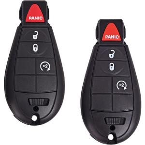 Key Fob Two Keyless Entry Remote Control Car Keys 4 Button Smart Key 433MHz Compatible with 2014-2019 Jeep Cherokee Replaces 68105083AC / 68105083AD 2PCS GQ4-53T