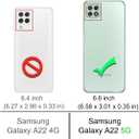 Osophter for Galaxy A22 5G Case, Boost Celero 5G Case with Screen Protector Shock-Absorption Flexible TPU Rubber Protective Cell Phone Cover for Boost Celero 5G(Black)