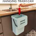 stonespace Compost Bin Kitchen, Under Sink Compost Bin Indoor Sealed, 3.2 Gallon/12L Compost Bucket for Kitchen, Wall Mounted Trash CanSmall Trash Can with Lid1 Pack Blue