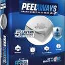 PEELAWAYS Waterproof Disposable Bed Sheets  for Use in Home Mattresses, Hospital Beds, Massage Tables, Hotels, and Campers  Comes with 5 Quick and Easy Peel Away Layers for Your Use (Twin XL, White)